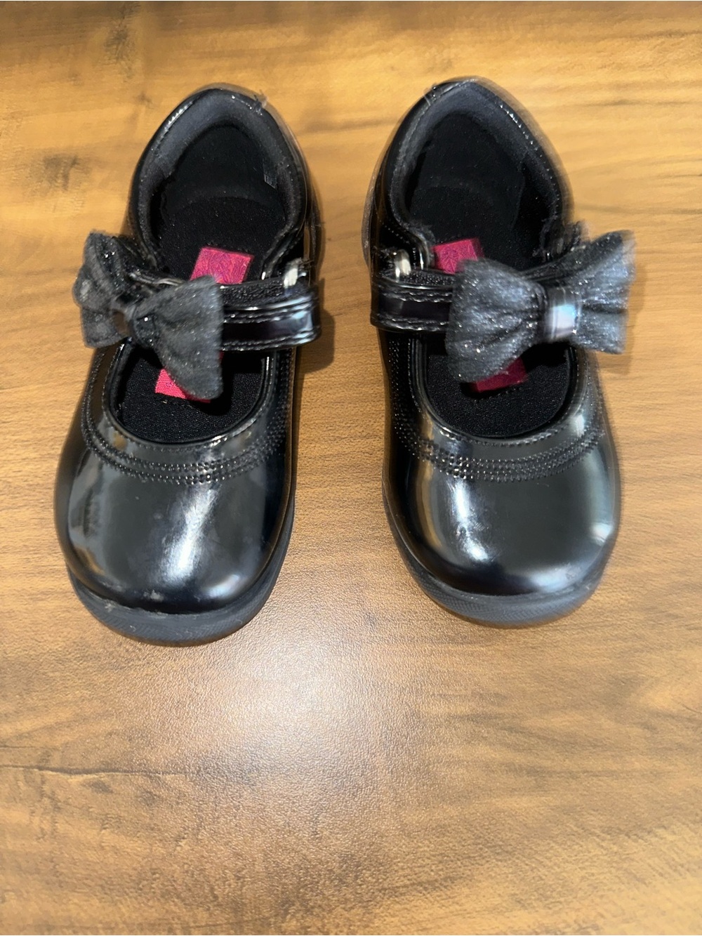 Black Girls' Mary Jane Dress Shoes with Bow